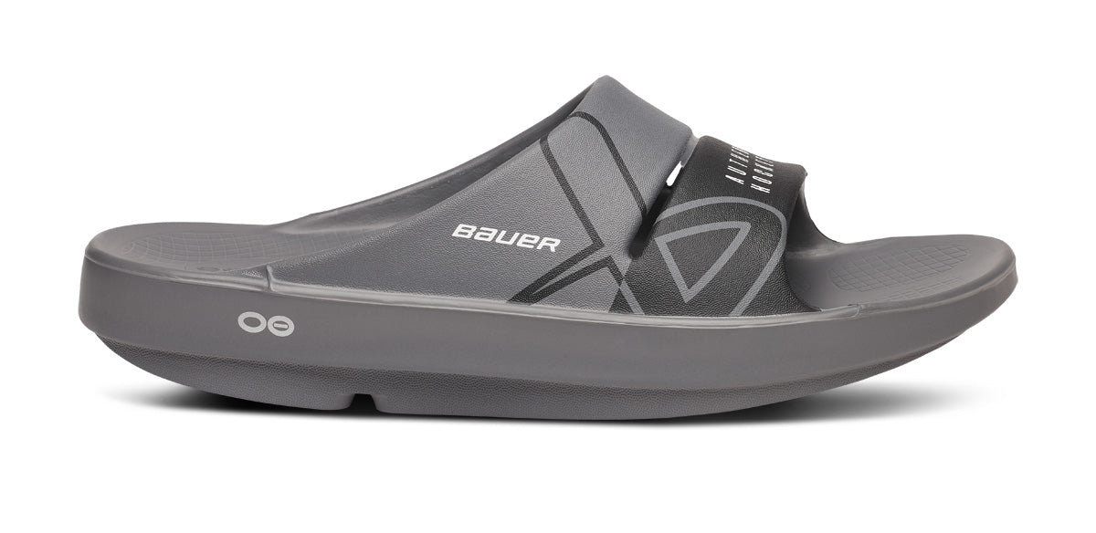 BAUER/OOFOS Women's OOahh Sport Slide Sandal – Slate