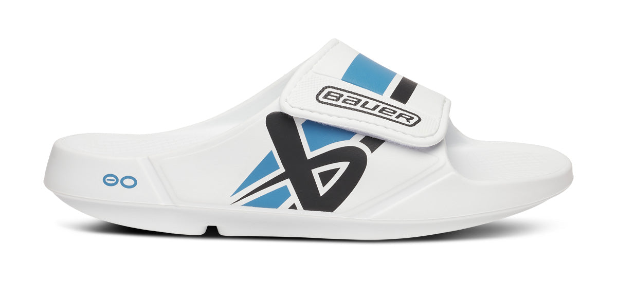 BAUER/OOFOS Women's OOahh Sport Flex Sandal – White